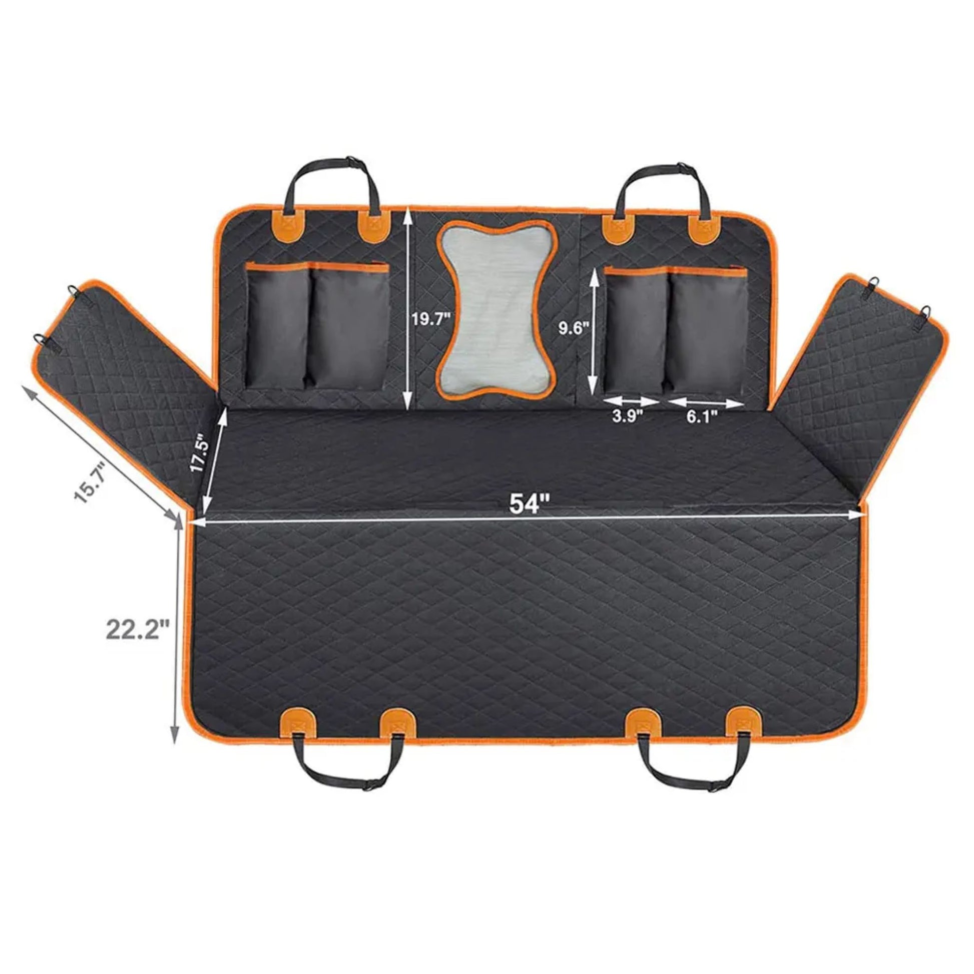 Waterproof dog car seat protector by TrendyPet's Zone, scratchproof, non-slip rear back seat cover with hammock design for travel.