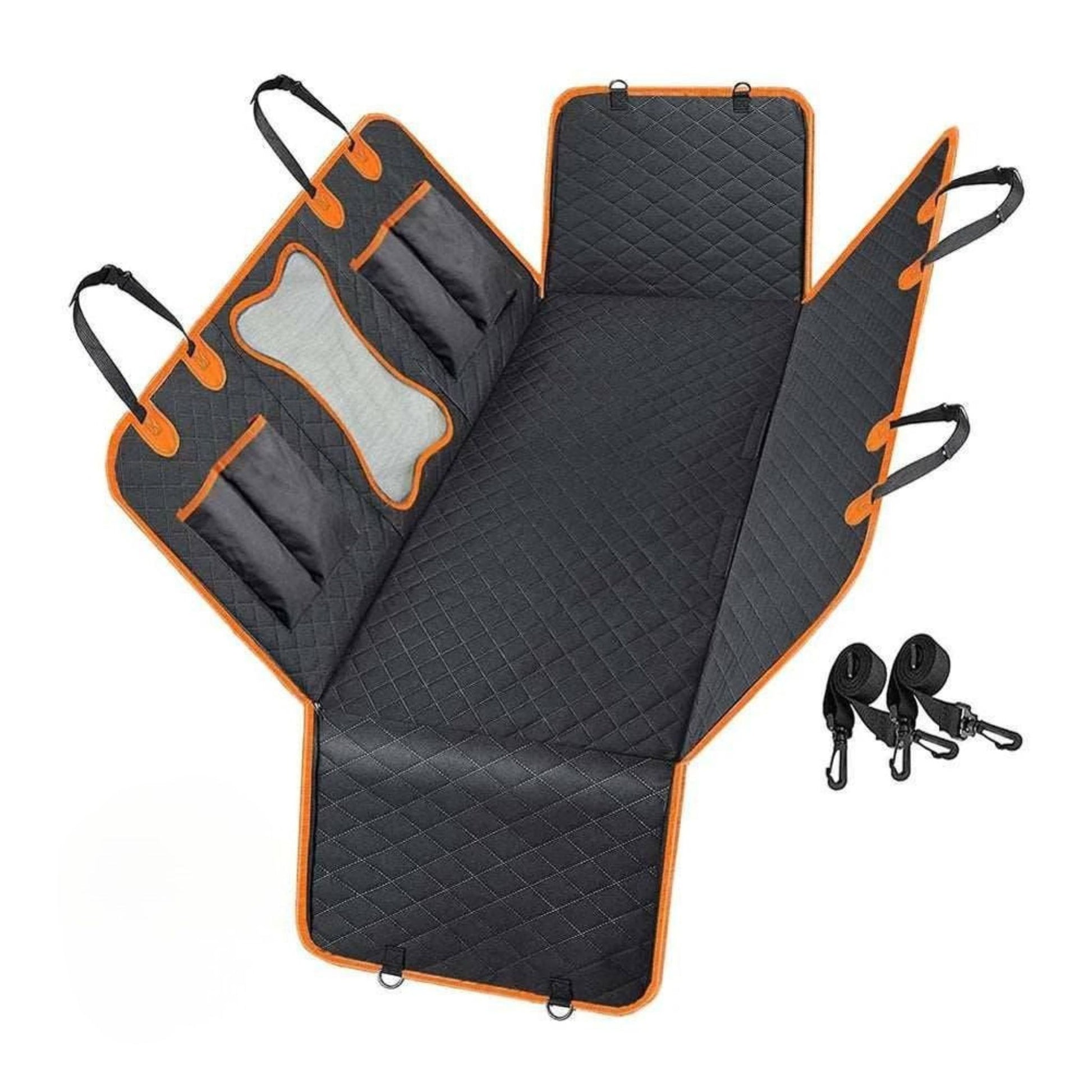 Waterproof dog car seat protector from TrendyPet's Zone, scratchproof, non-slip rear seat hammock for travel with pets.