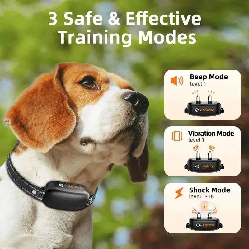 Reflective Dog Shock Collar, IPX7 Waterproof Dog Training Collar with 3300FT Remote, Rechargeable Shock Collar, 3 Training Modes TRENDYPET'S ZONE