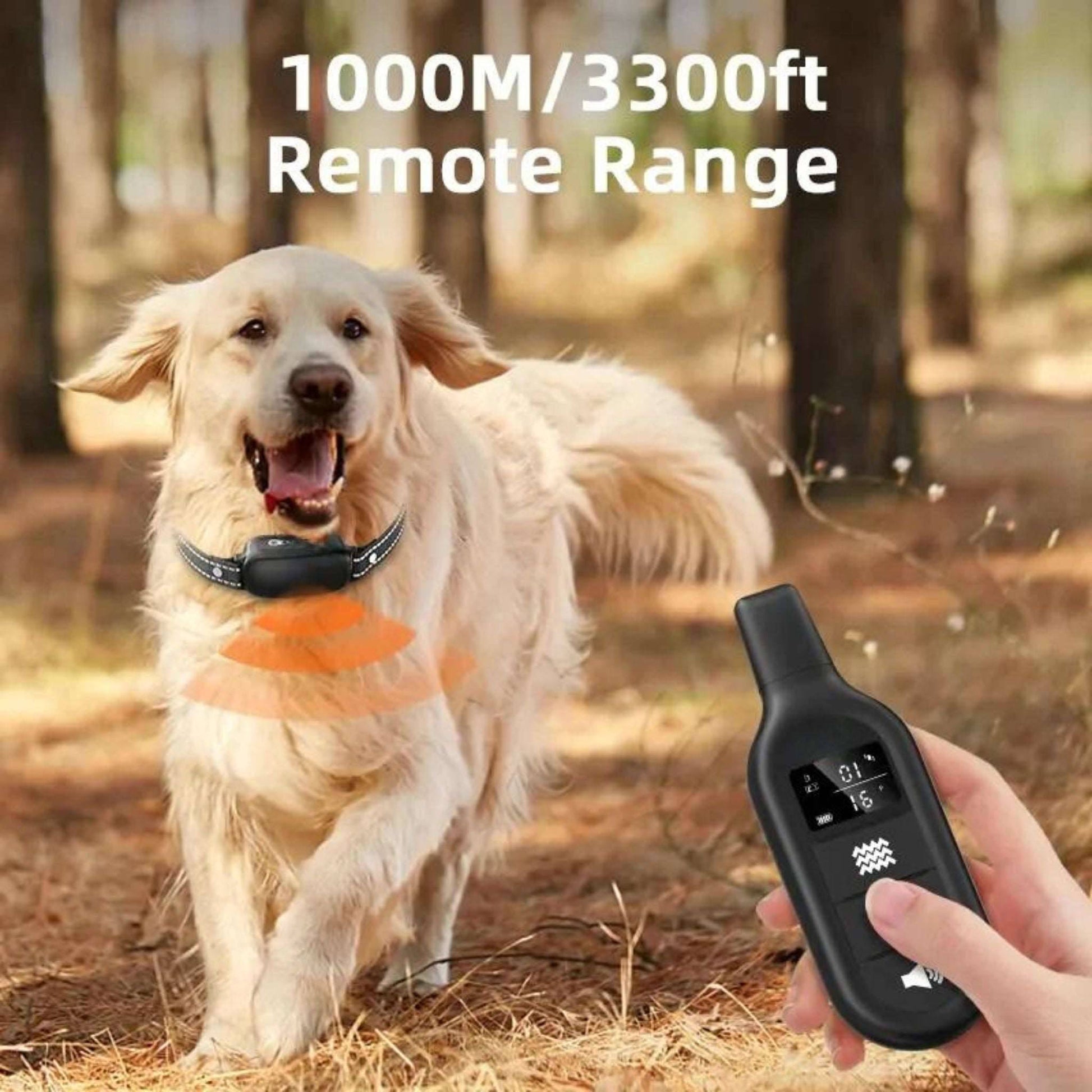 Reflective Dog Shock Collar, IPX7 Waterproof Dog Training Collar with 3300FT Remote, Rechargeable Shock Collar, 3 Training Modes TRENDYPET'S ZONE