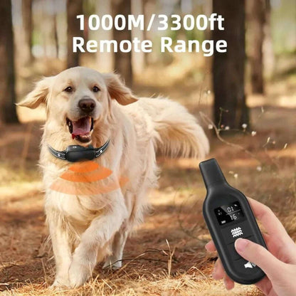 Reflective Dog Shock Collar, IPX7 Waterproof Dog Training Collar with 3300FT Remote, Rechargeable Shock Collar, 3 Training Modes TRENDYPET'S ZONE