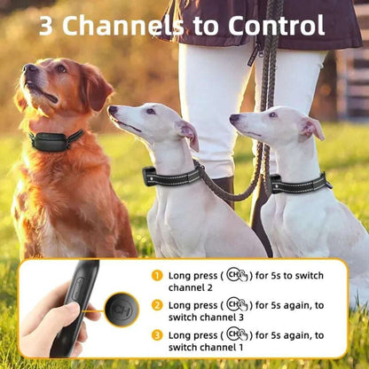 Reflective Dog Shock Collar, IPX7 Waterproof Dog Training Collar with 3300FT Remote, Rechargeable Shock Collar, 3 Training Modes TRENDYPET'S ZONE