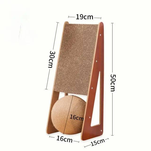 Dual purpose Cat Scratcher Board Sisal Rope Ball Detachable Cat Scraper Scratching Post for Cats Grinding Claw Climbing Toy Pet Cat Furniture Supplies - TrendyPet's Zone