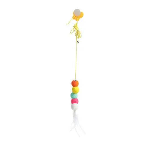 Feather Caterpillar Simulation Cat Scratch Rope Interactive Retractable Hanging Toy - TrendyPet's Zone