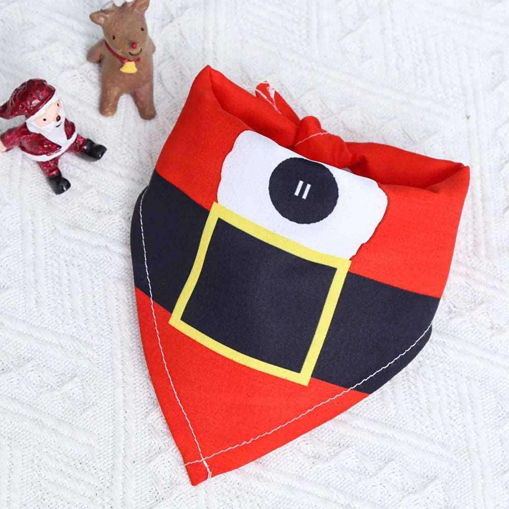 Festive Pet Holiday Bandana Triangular Christmas Dog Scarf - TrendyPet's Zone