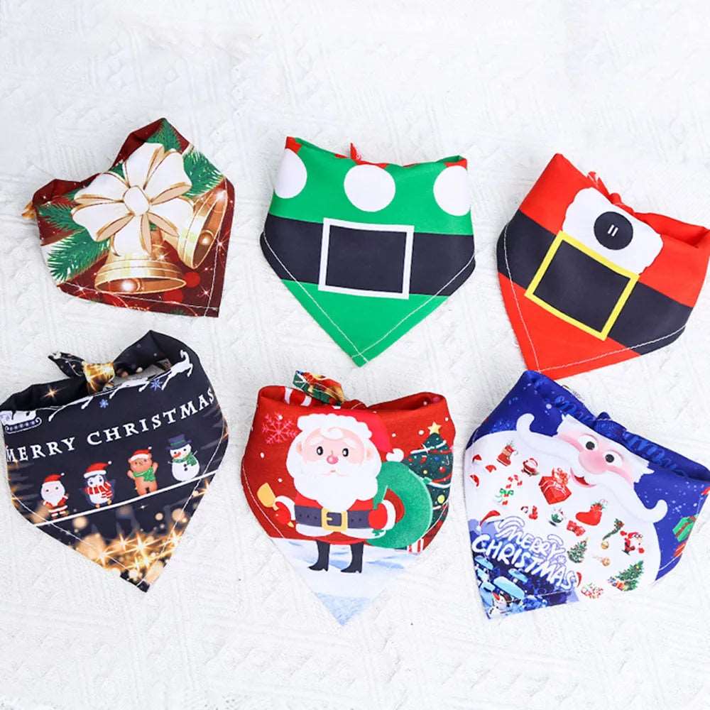 Festive Pet Holiday Bandana Triangular Christmas Dog Scarf - TrendyPet's Zone