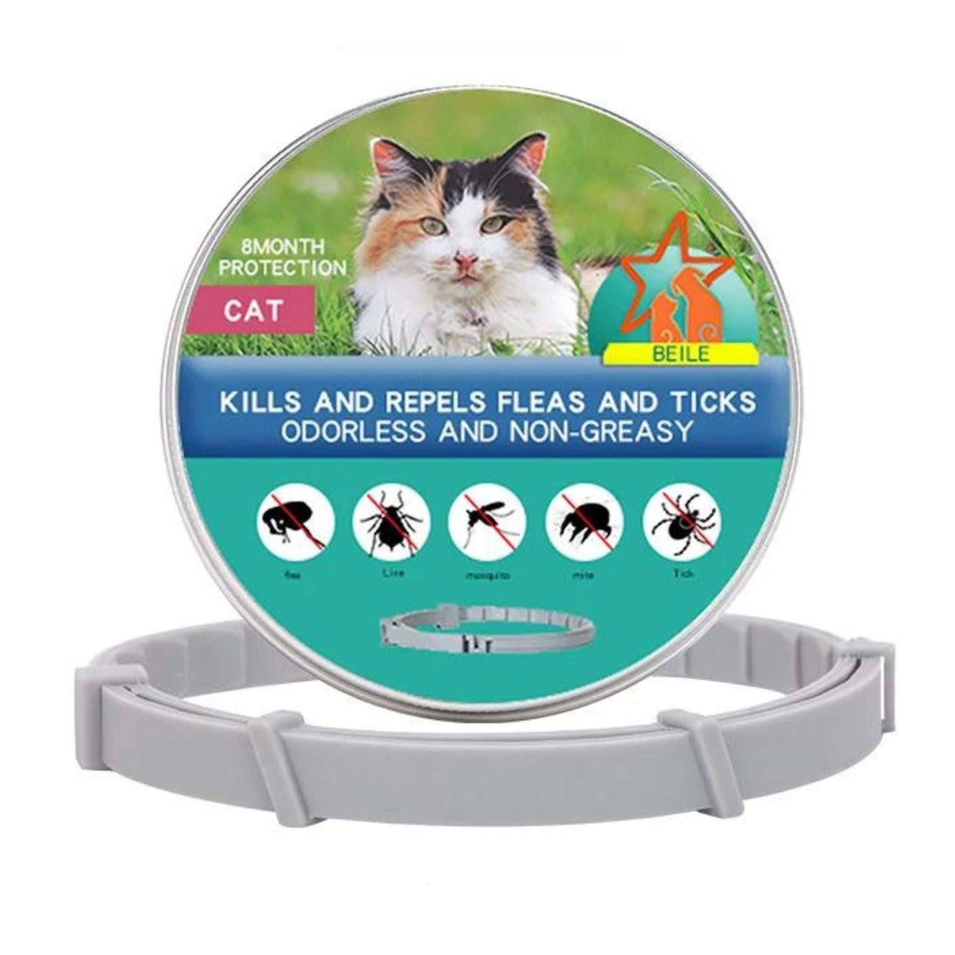 Flea and Tick Collar for Cats, 8-Month Flea and Tick Collar TRENDYPET'S ZONE