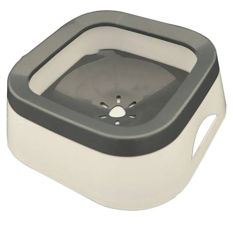 Gray 1L No-Spill Dog Water Bowl Pet Slow Water Feeder Cat bowl Vehicle Carried Floating Buoyancy Drinking fountain TRENDYPET'S ZONE