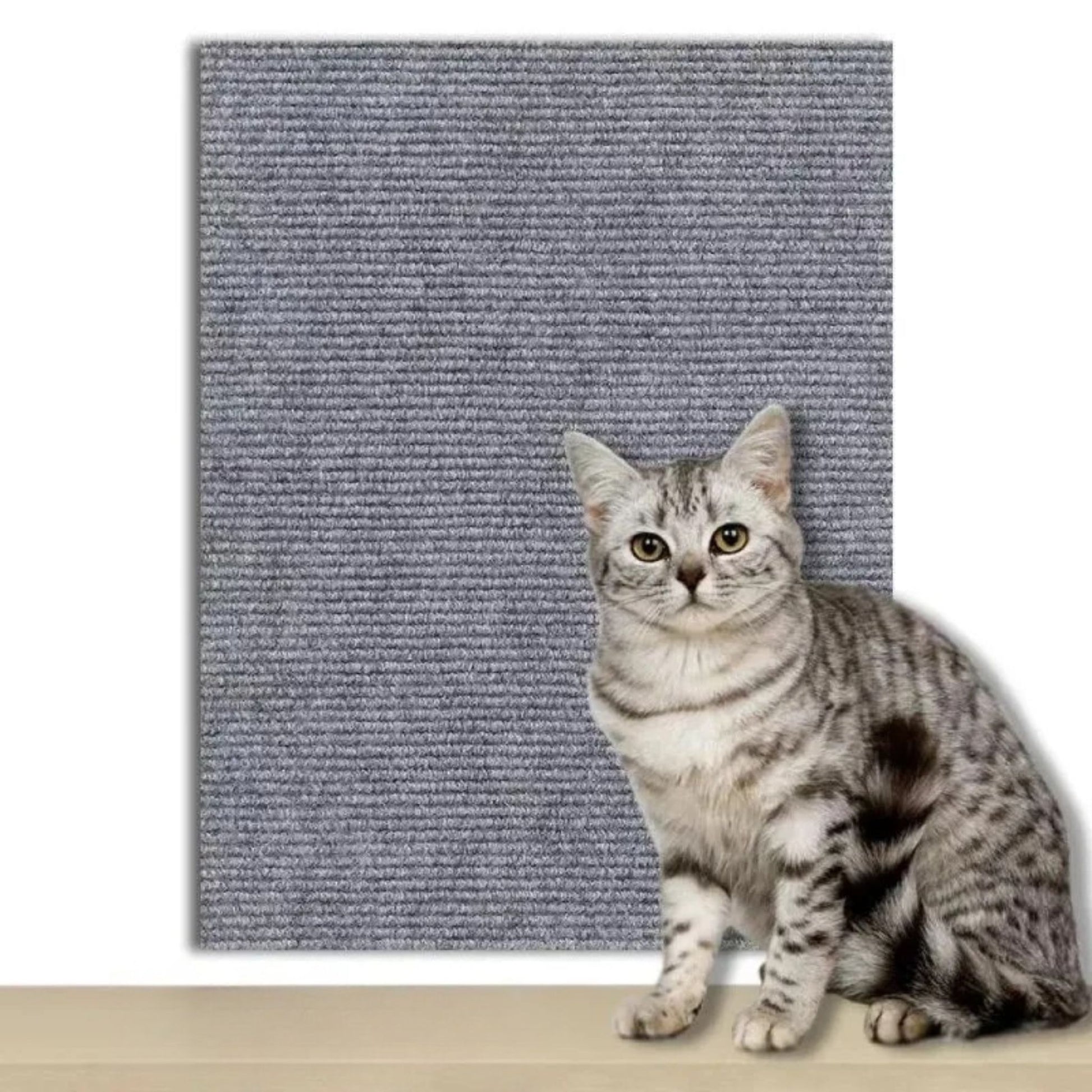 Gray durable cat scratch mat by TrendyPet's Zone, trimmable and self-adhesive for protecting furniture from scratching.