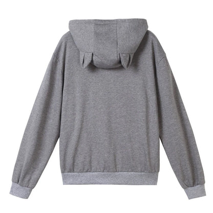 Gray High Quality Sweatshirt Cat Dog Lovers Hoodies Kangaroo Pet Paw Ears Cuddle Pouch Pullovers TrendyPet's Zone