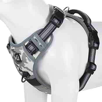 Gray No-Pull Dog Adjustable Harness with Easy Control Handle TrendyPet's Zone
