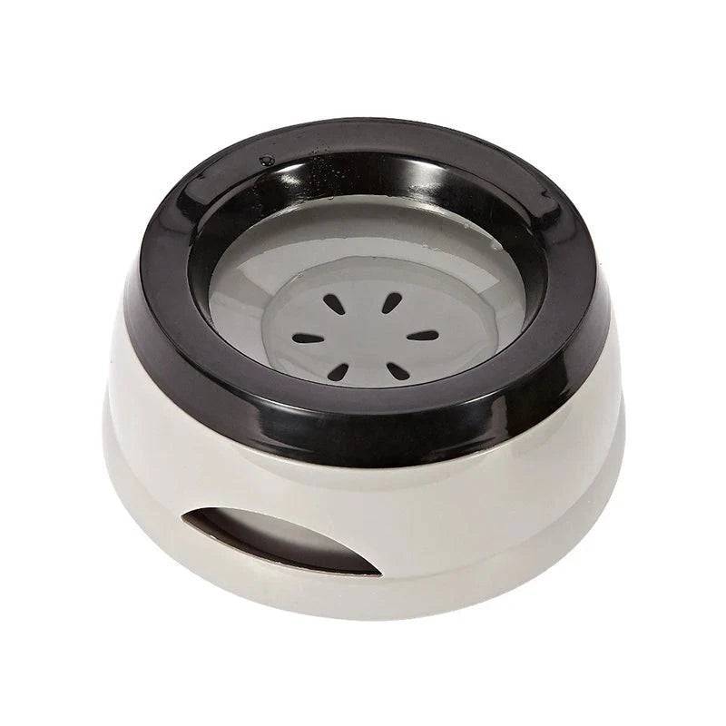 Gray Pet Bowls Floating Not Wetting Mouth Dog Cat Bowl No Spill Drinking Water Feeder Plastic Portable Bowl - TrendyPet's Zone