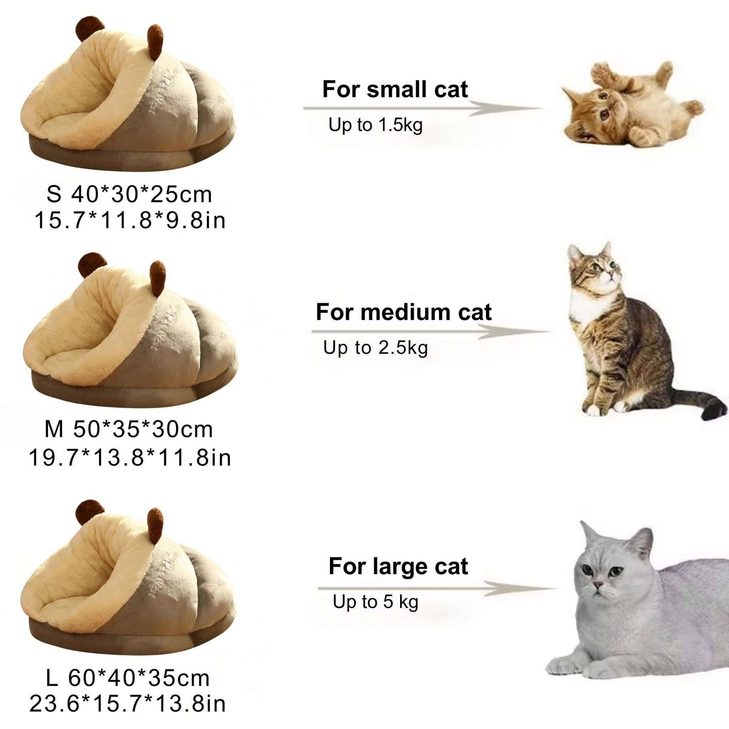 Gray Pet Kennel Cats House Semi Enclosed Winter Warm Thick Slippers Pads Soft And Washable Portable Nest - TrendyPet's Zone