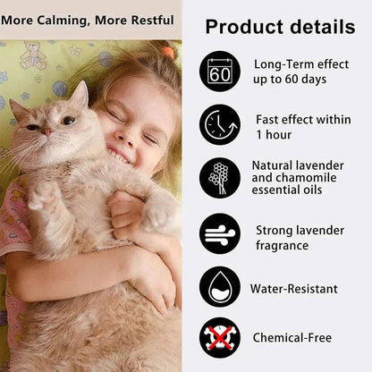Gray Safe Cat Calming Collar 1Pack/60Days Adjustable Anxiety Reduction Pheromone Lasting Natural Calm Pet Collar Boxed OPP Bag - TrendyPet's Zone