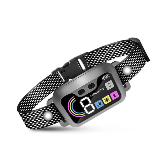 Gray Smart Anti Barking Collar for Small Medium Large Breed Dogs Rechargeable Puppy Bark Collar with 4 Training Modes & 8 Adjustable Sensitivity - TrendyPet's Zone