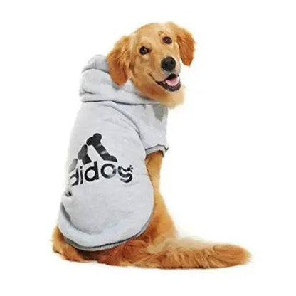 Gray Soft Fleece Pet Dog Puppy Hoodies Warm Sweatshirt Pet Costume Jacket - TrendyPet's Zone