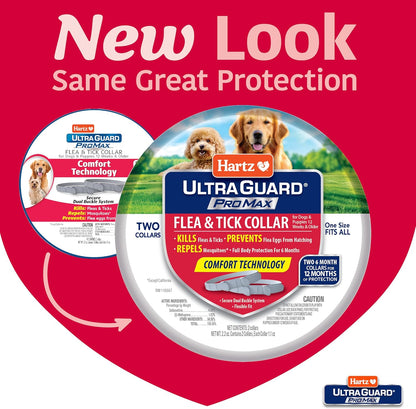Gray UltraGuard ProMax Flea & Tick Collar for Dogs & Puppies, 12 Months Protection, Soft & Comfortable, 6-Months Protection Each, 2 Collars TrendyPet's Zone