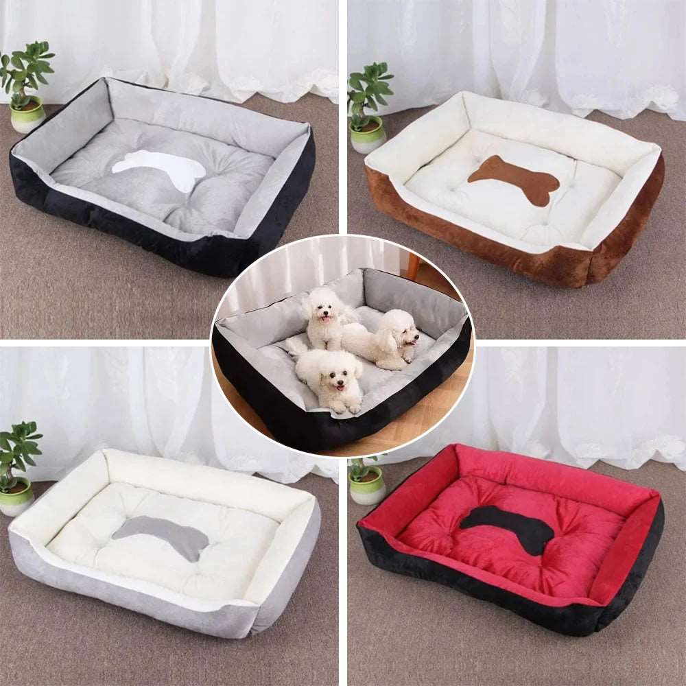 Gray Warm Comfortable Dog Sleeping Sofa Bed Soft PP Cotton Nest For Small Medium Large Dogs Pet Puppy Kennel Basket Mat TRENDYPET'S ZONE