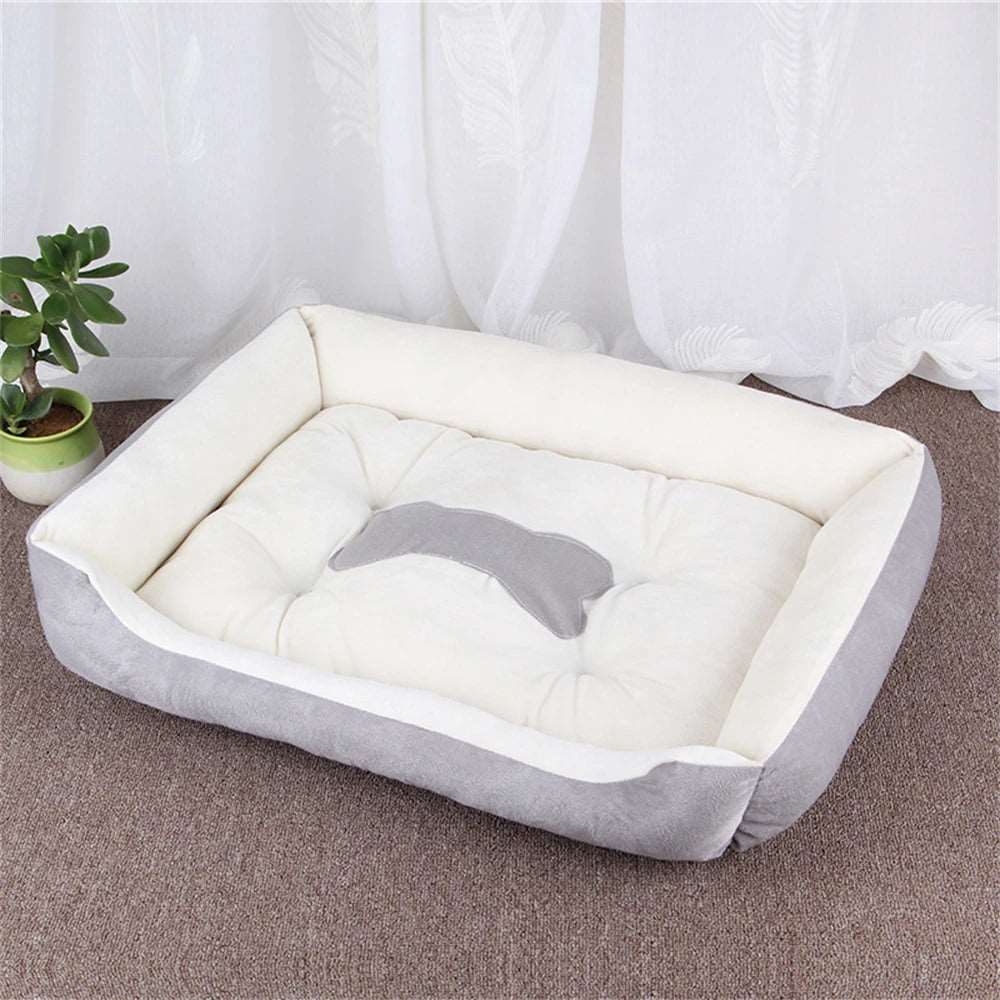 Gray Warm Comfortable Dog Sleeping Sofa Bed Soft PP Cotton Nest For Small Medium Large Dogs Pet Puppy Kennel Basket Mat TRENDYPET'S ZONE