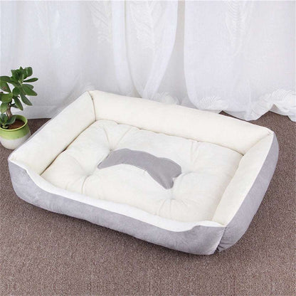 Gray Warm Comfortable Dog Sleeping Sofa Bed Soft PP Cotton Nest For Small Medium Large Dogs Pet Puppy Kennel Basket Mat TRENDYPET'S ZONE