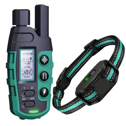 Green TrendyPet's Zone dog training shock collar with remote, waterproof and rechargeable, for small to large dogs 5-120 lbs.