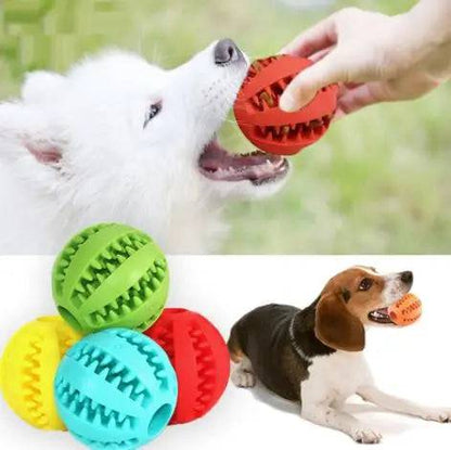 Green Ball White & Burgundy Hemp Rope Toys Treat Interactive Rubber Leaking Balls for Small Dogs Chewing Bite Resistant Pet Tooth Cleaning - TrendyPet's Zone