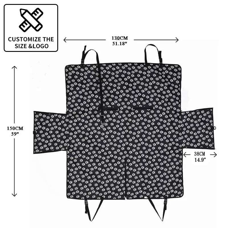 Green Camouflage Dog Carriers Waterproof Rear Back Pet Dog Car Seat Cover Hammock Protector with Safety Belt Transporting TRENDYPET'S ZONE