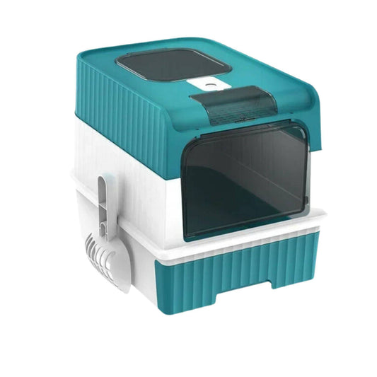 Green Cat Litter Box Oversized Drawer Type Rechargeable Sterilization Deodorant Pet Fully Enclosed Cat Toilet TRENDYPET'S ZONE