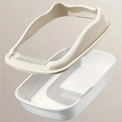Green Cat Litter Box Pet Sandbox for Kitty Anti-Splash Kitten Toilet Tray Bedpan Cleaning - TrendyPet's Zone