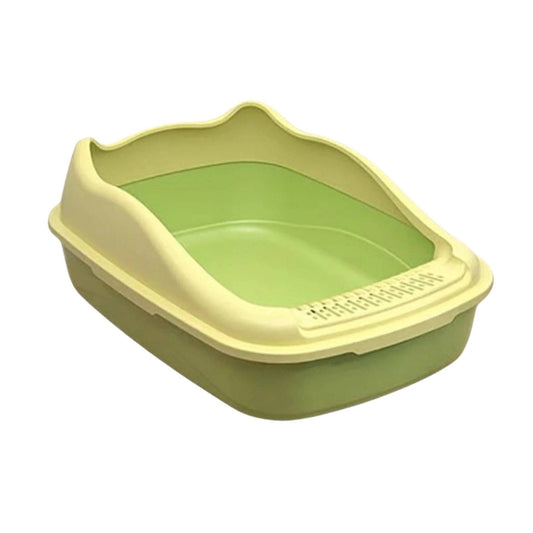 Green Cat Litter Box Pet Sandbox for Kitty Anti-Splash Kitten Toilet Tray Bedpan Cleaning - TrendyPet's Zone