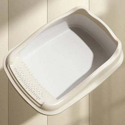Green Cat Litter Box Pet Sandbox for Kitty Anti-Splash Kitten Toilet Tray Bedpan Cleaning - TrendyPet's Zone