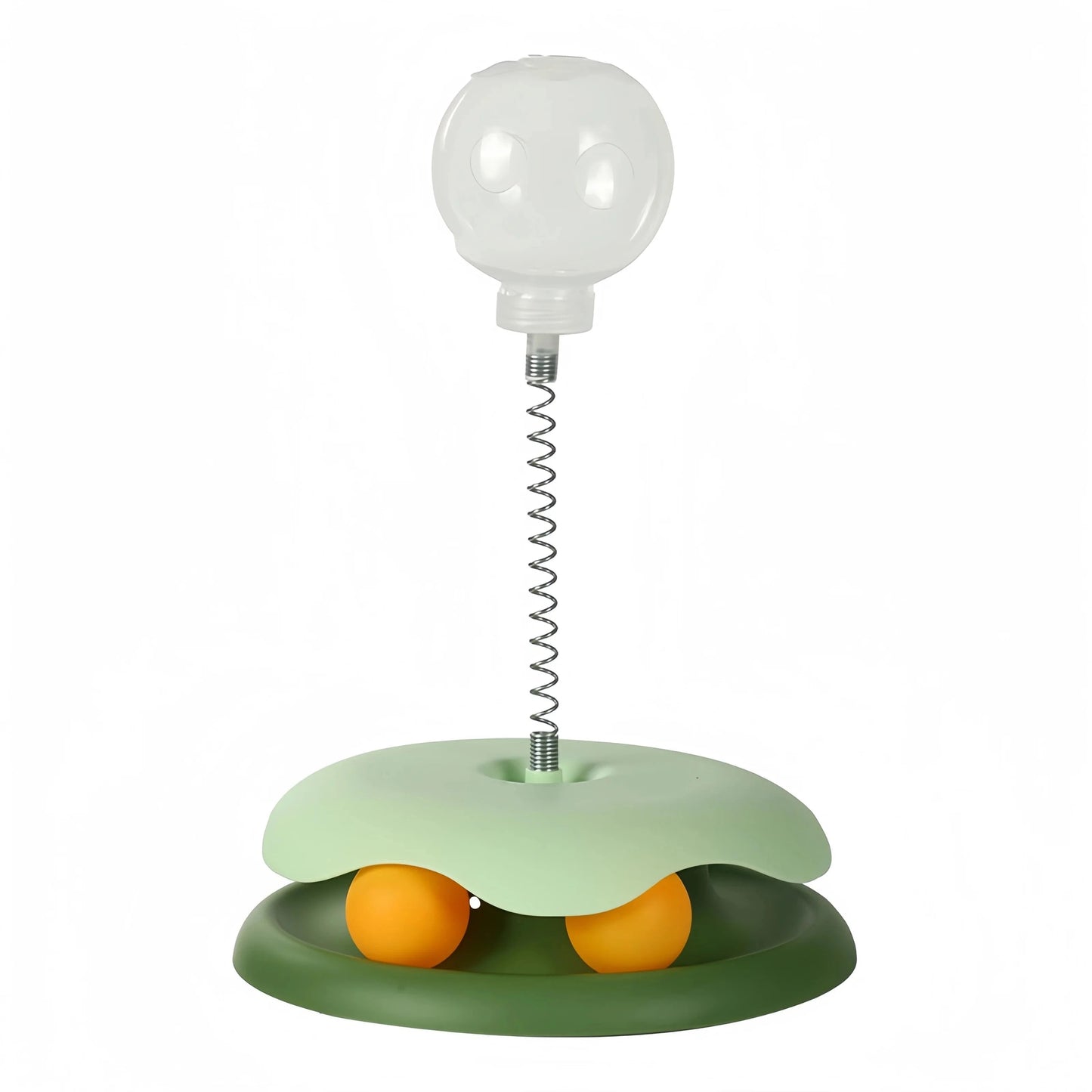 Green Cat Puzzle Food Leaking Ball Toy Kitten Interactive Treat Catnip Slow Feeder Dispenser Fun Indoor Toy - TrendyPet's Zone