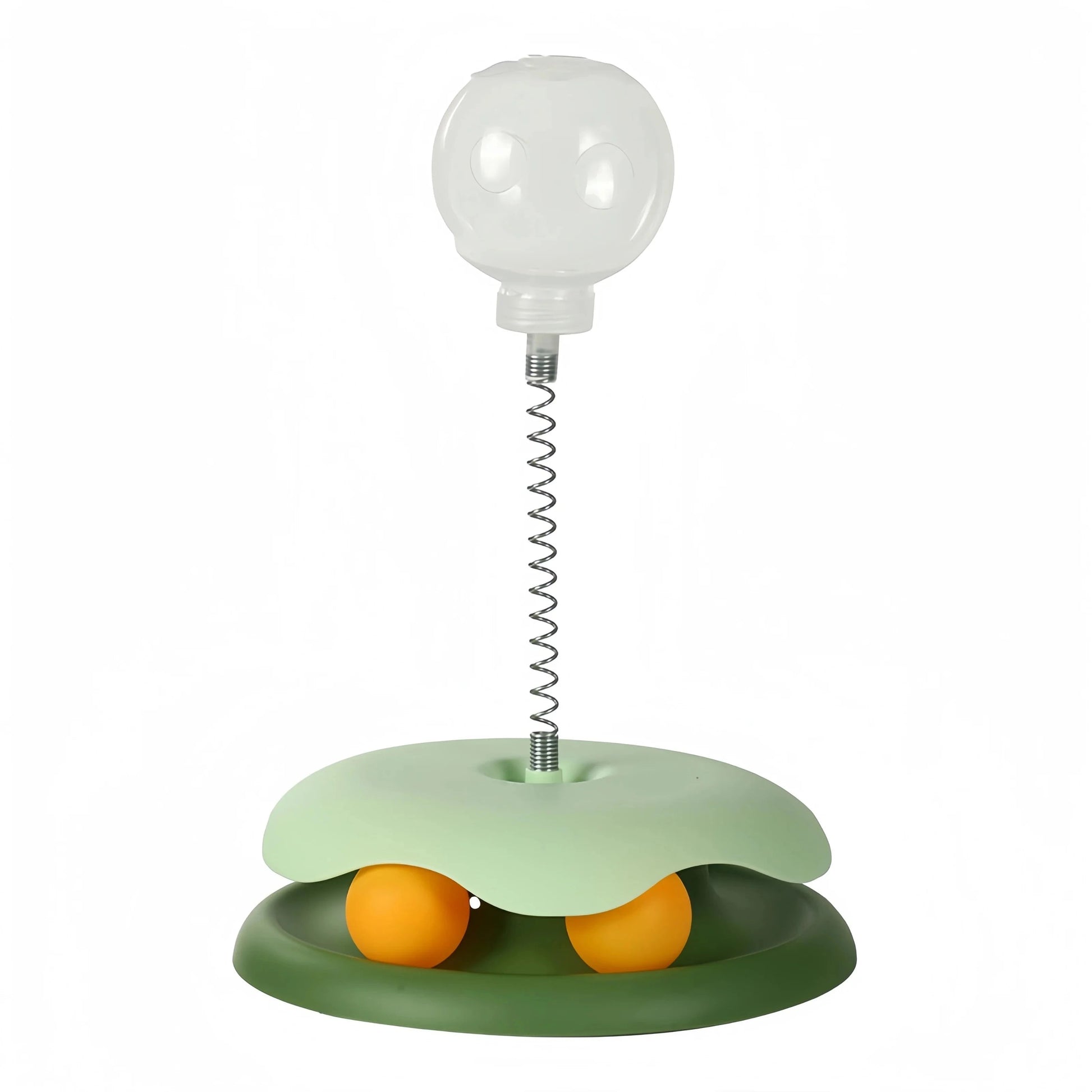Green Cat Puzzle Food Leaking Ball Toy Kitten Interactive Treat Catnip Slow Feeder Dispenser Fun Indoor Toy - TrendyPet's Zone
