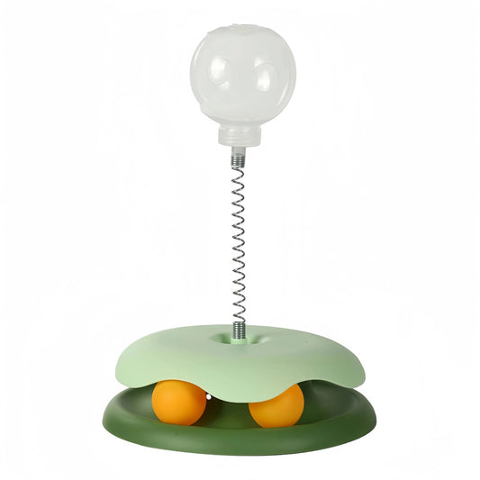 Green Cat Puzzle Food Leaking Ball Toy Kitten Interactive Treat Catnip Slow Feeder Dispenser Fun Indoor Toy - TrendyPet's Zone