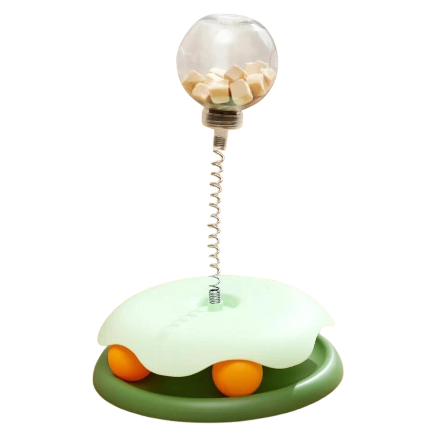 Green Cat Puzzle Food Leaking Ball Toy Kitten Interactive Treat Catnip Slow Feeder Dispenser Fun Indoor Toy - TrendyPet's Zone