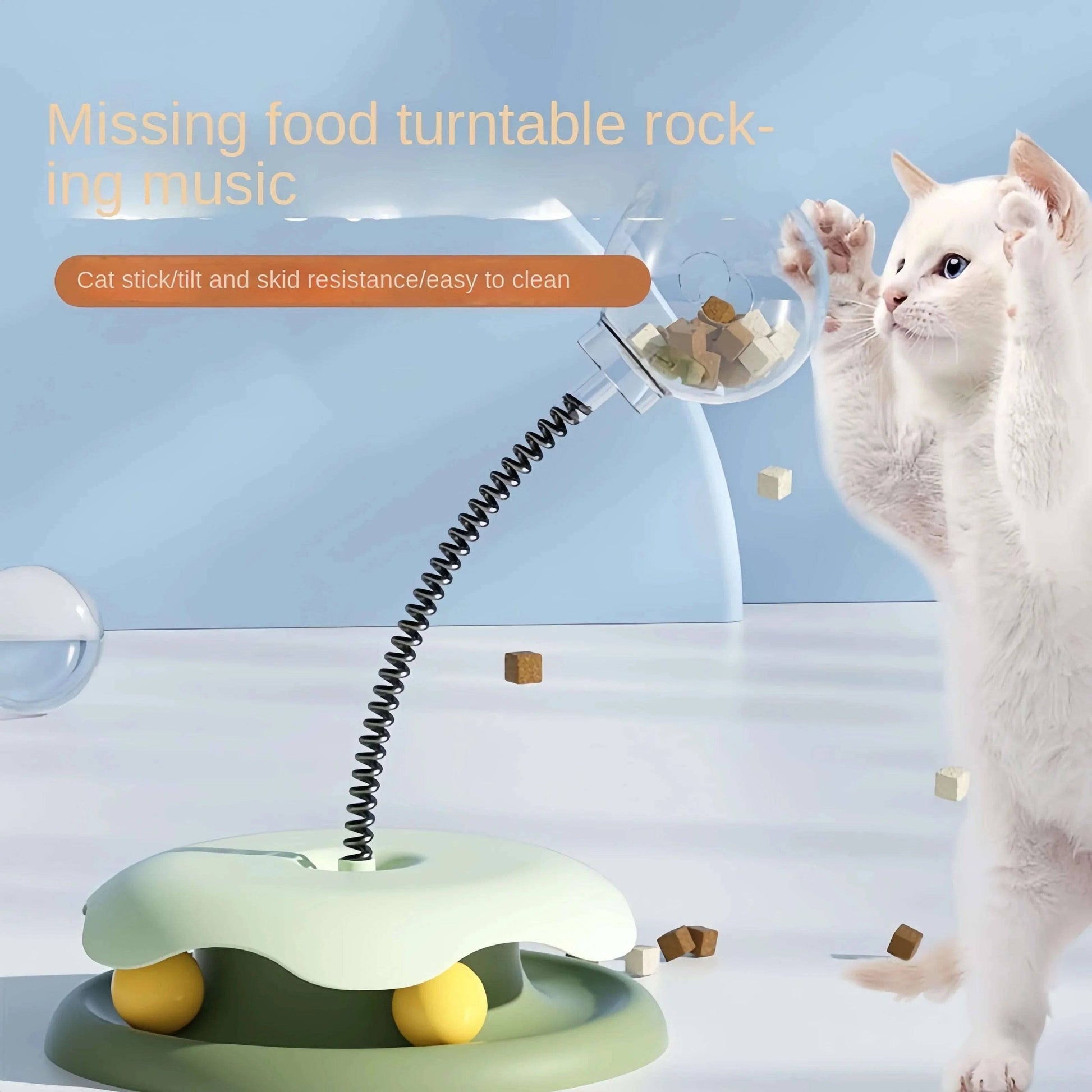 Green Cat Puzzle Food Leaking Ball Toy Kitten Interactive Treat Catnip Slow Feeder Dispenser Fun Indoor Toy - TrendyPet's Zone