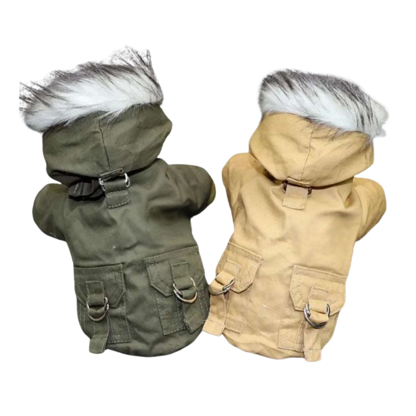 Khaki Dog Pet Winter Thickened Hiking Coat Hooded Soft And Comfortable Puppy Coat Jacket Outdoor Sports Pet Clothing TrendyPet's Zone