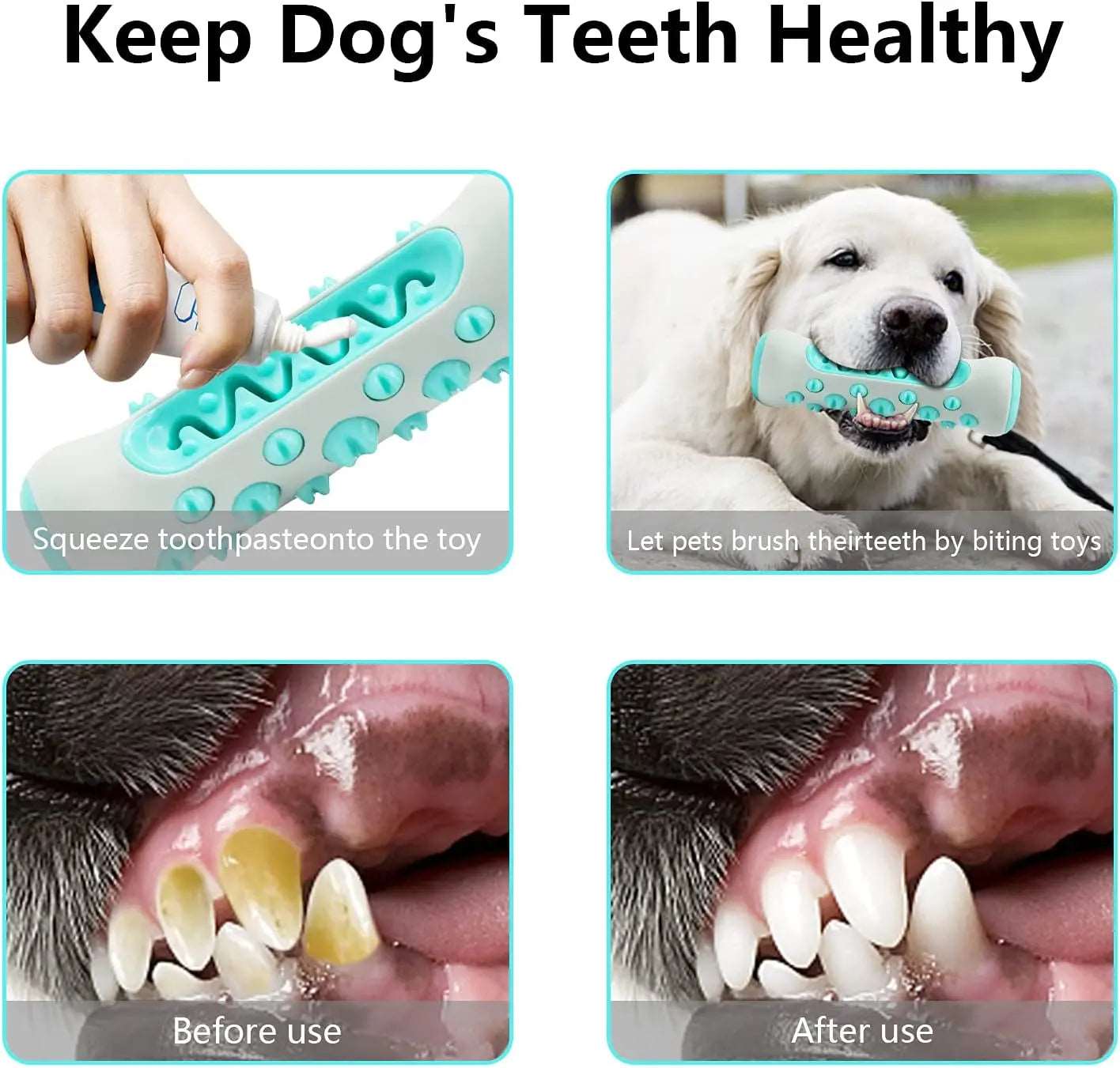 Green dog teeth grinding stick toy from TrendyPet's Zone for chewing, cleaning teeth, and molar training for dogs.