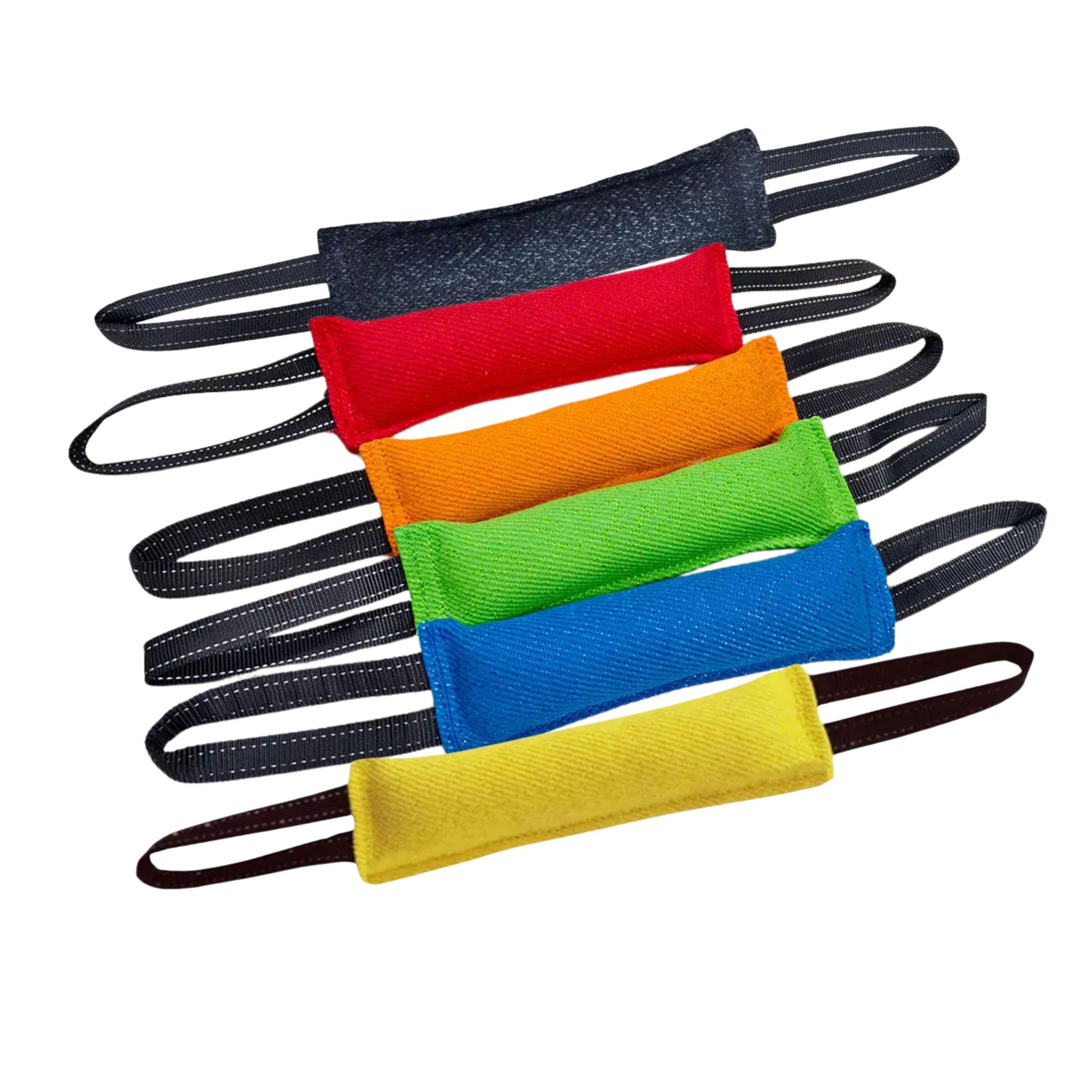 Blue durable dog tug toy pillow from TrendyPet's Zone, designed for interactive training and play.