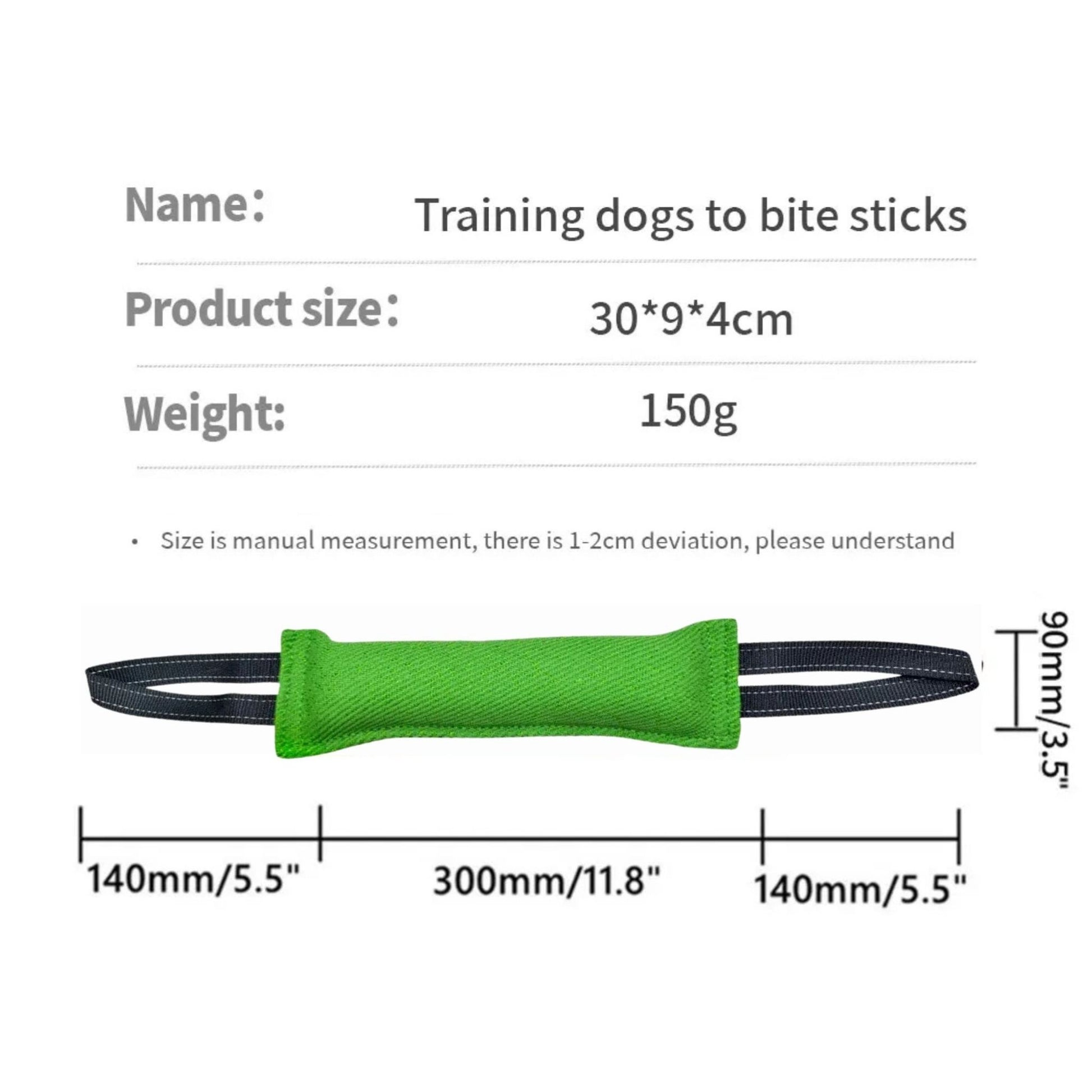 Green durable dog tug toy pillow from TrendyPet's Zone, designed for interactive training and play.