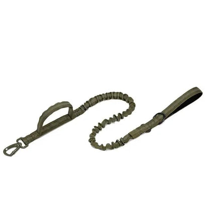 Green durable tactical dog collar and leash set by TrendyPet's Zone, heavy-duty for training and outdoor activities.