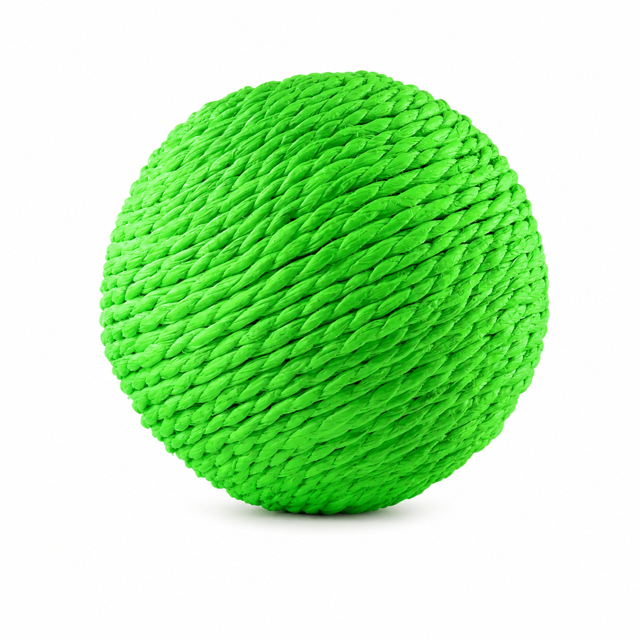 Green 10cm interactive sisal cat scratching ball from TrendyPet's Zone, designed for kittens to scratch and play.
