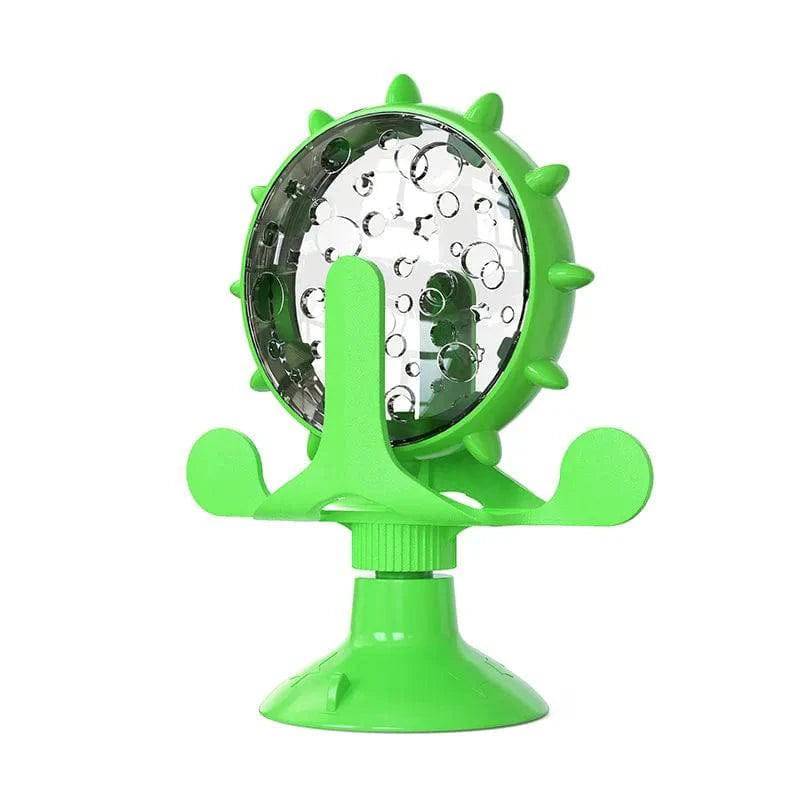 Green Interactive Treat Leaking Toy For Cat Dog Feeder Dispenser Puppy Rotating Wheel Improve IQ Kitten Accessories - TrendyPet's Zone
