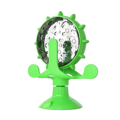 Green Interactive Treat Leaking Toy For Cat Dog Feeder Dispenser Puppy Rotating Wheel Improve IQ Kitten Accessories - TrendyPet's Zone