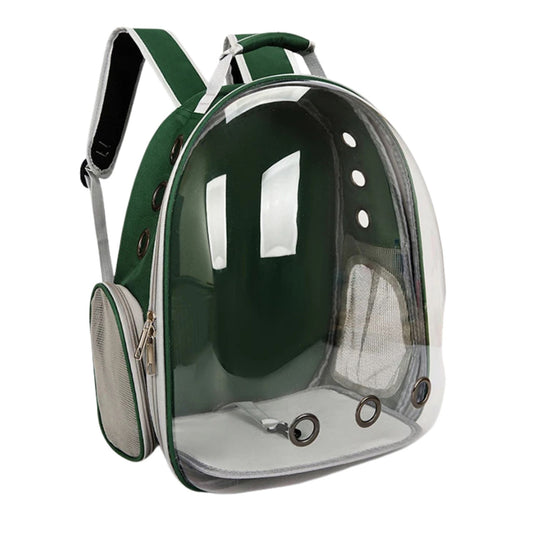 Green Pet Carrier Backpack Transparent Capsule Bubble Backpack TrendyPet's Zone