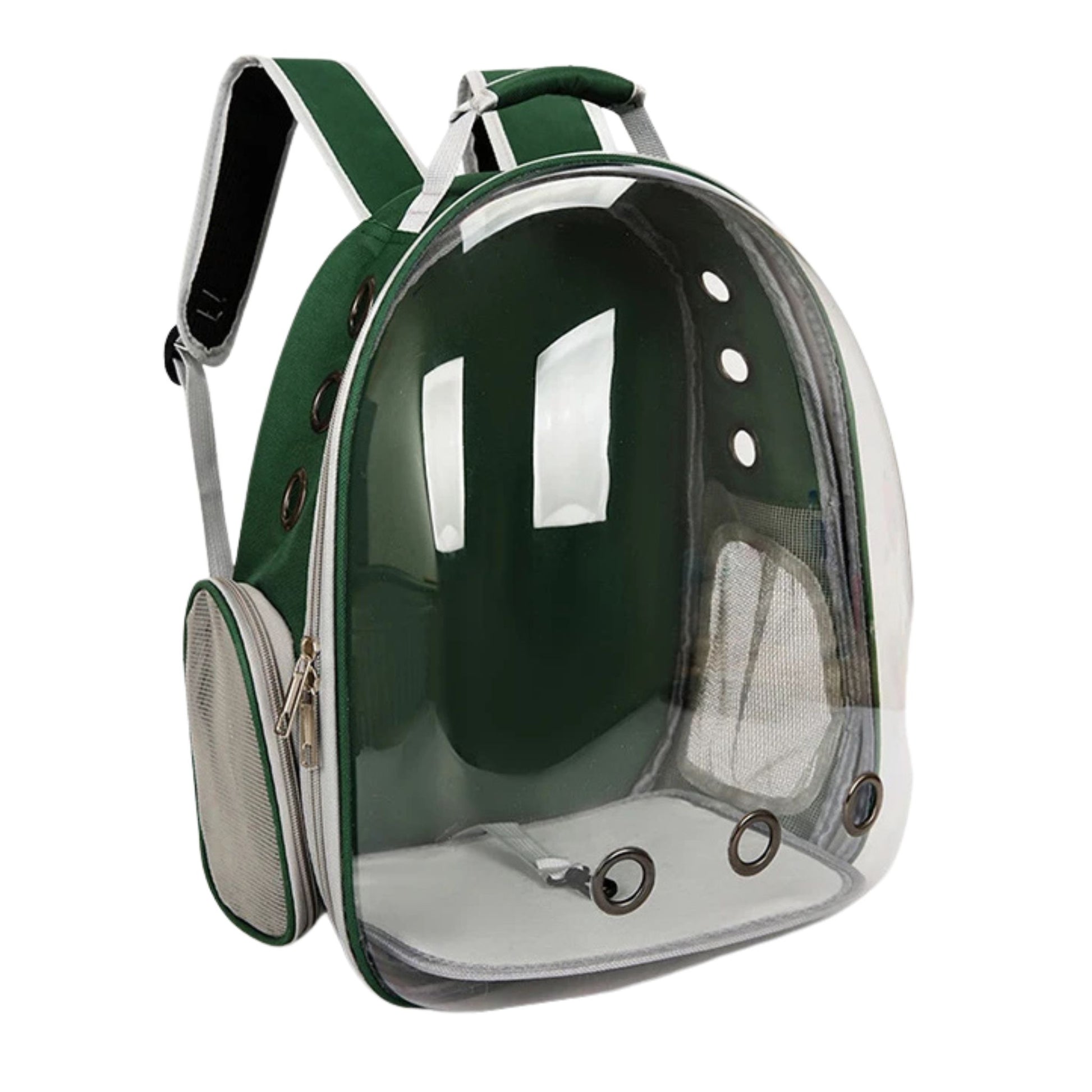 Green Pet Carrier Backpack Transparent Capsule Bubble Backpack TrendyPet's Zone