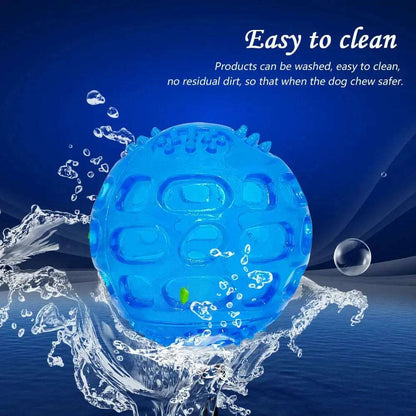 Green Pet Dog Puppy Sounding Toy Squeaky Tooth Cleaning Ball Playing Pet Teeth Chew Rubber Toy Float Funny Pet Dental Care Accessories - TrendyPet's Zone