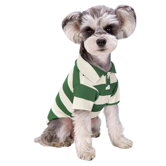 Green Pet Polo Shirt Summer Dog Clothes Casual Clothing for Small Large Puppy T-shirt Shirts - TrendyPet's Zone
