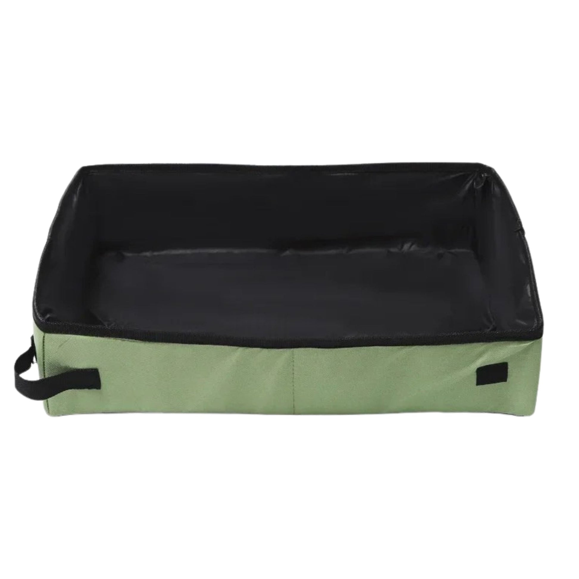 Green Portable Folding Travel Cat Litter Box, Waterproof Foldable Pet Toilet Tray, Outdoor Road Trip Potty TrendyPet's Zone