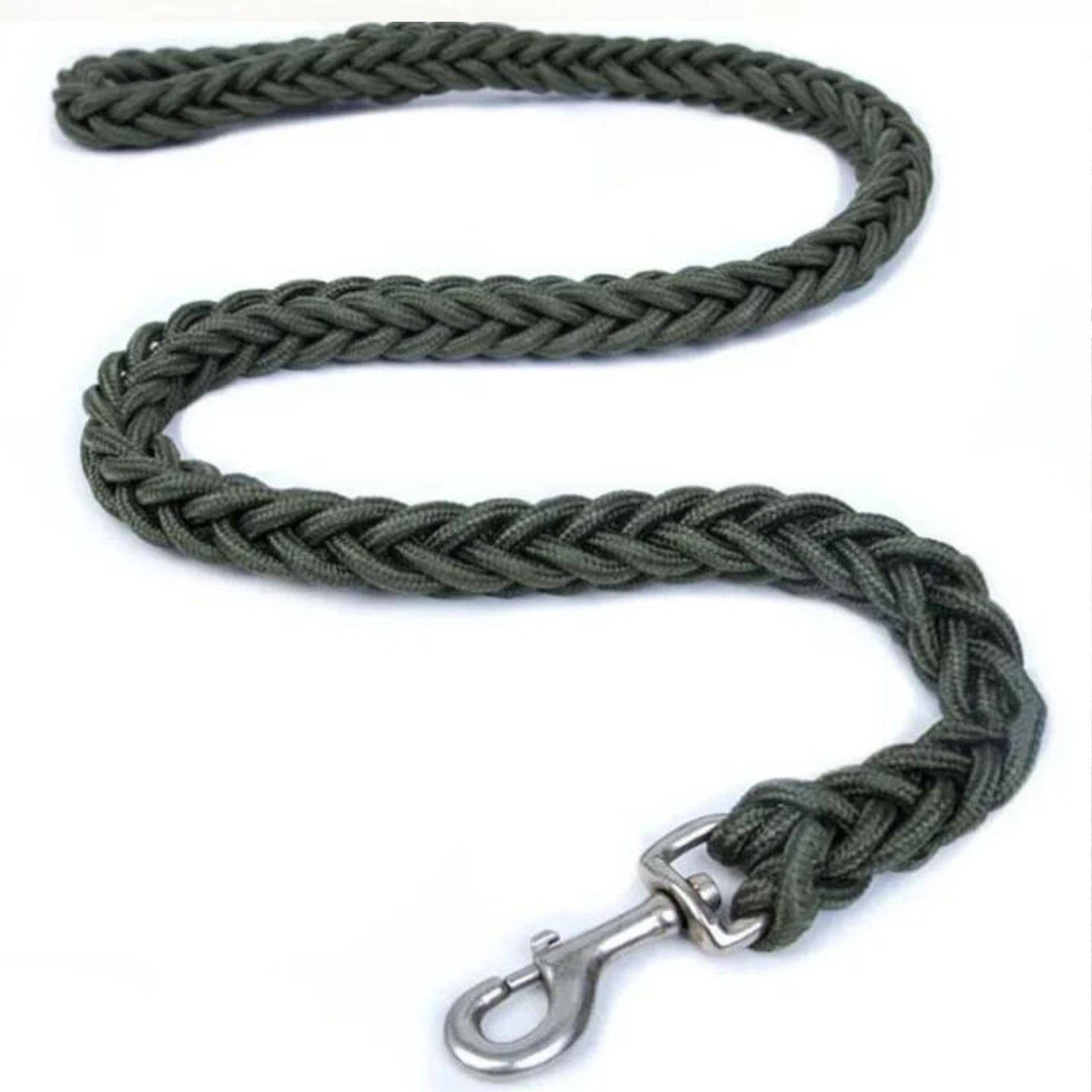 Green Super Strong Coarse Nylon Dog Leash Double Row Adjustable Collar For Medium Large Dogs - TrendyPet's Zone